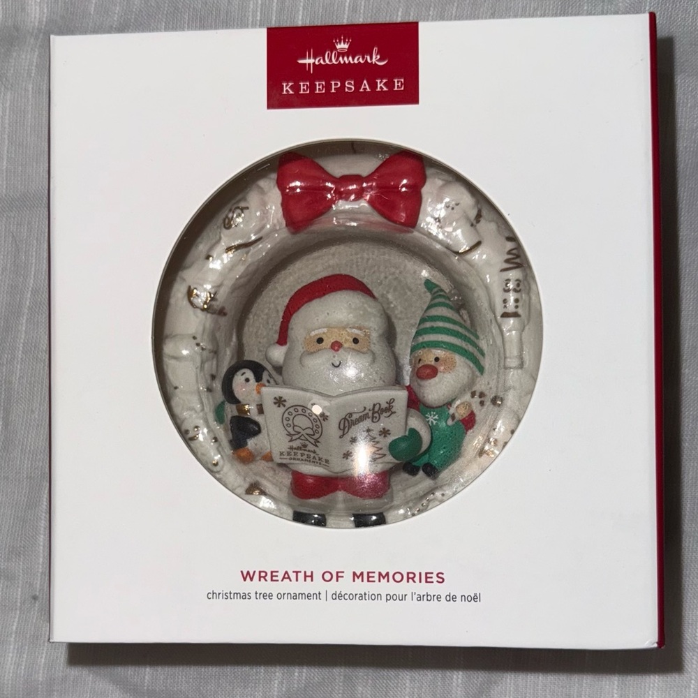 Hallmark Keepsake Wreath of Memories Ornament - Red, Green, Silver